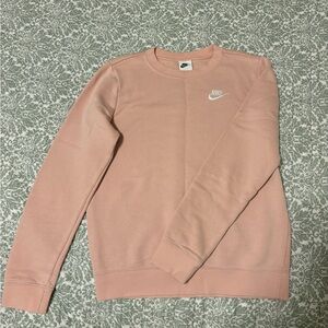 Nike Pink Crewneck Sweater Soft Cotton Blend